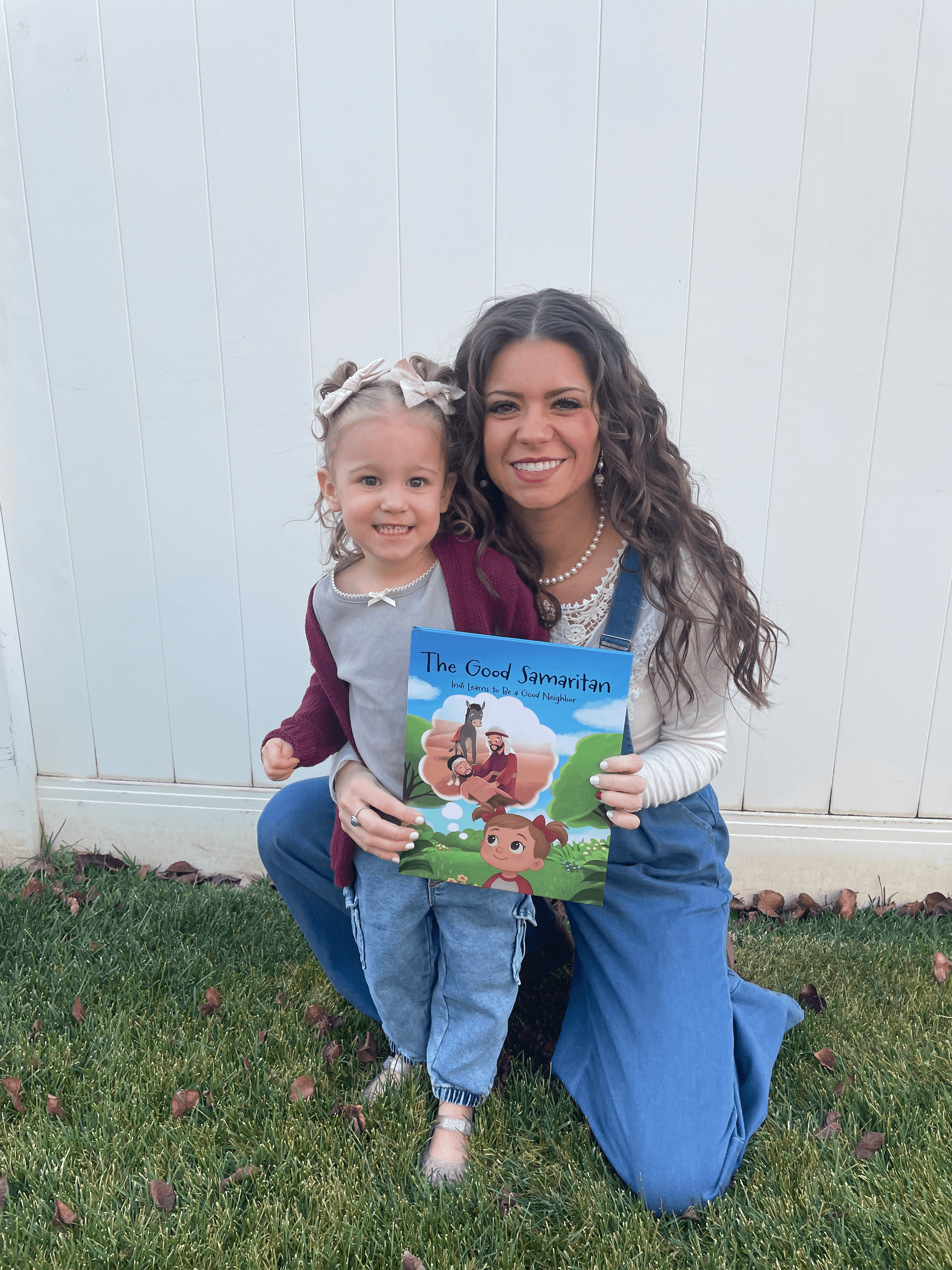 A family enjoying their PaperPetal book outdoors